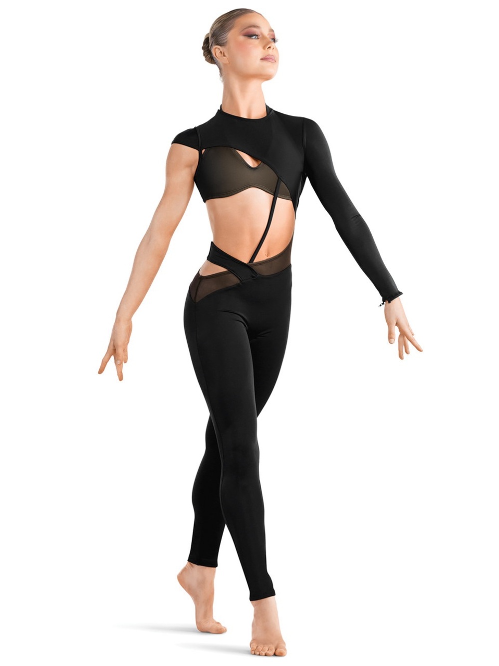2-Die-4 X Tenth House collaboration Black Mesh Dance Bodysuit Size XS